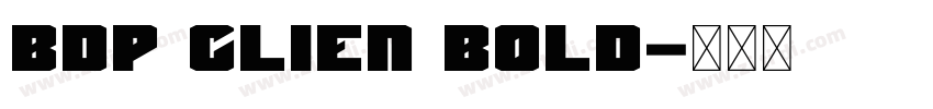 BDP Clien Bold字体转换